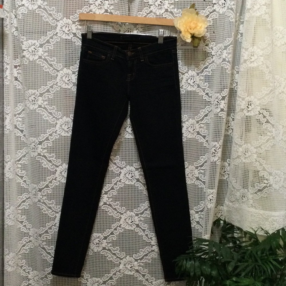 J Brand Women’s Dark Blue 5 Pocket Stretch Skinny Jeans Size 24